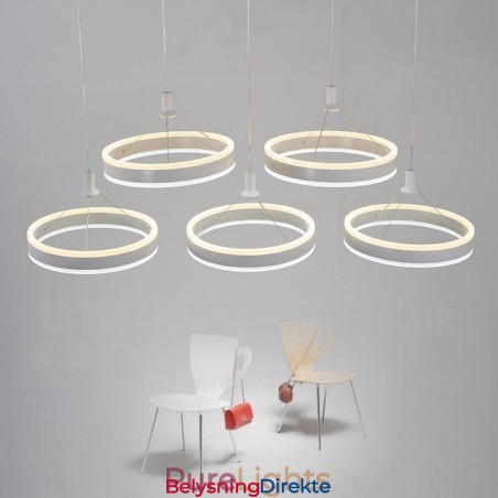 Moderne Pendellampe Med 2 Lys Og Akrylskjerm