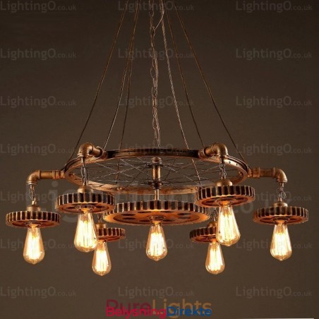 7 Lys Vintage Retro Pendellampe