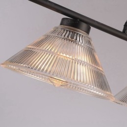 Moderne Pendellampe Med 2 Lys Og Glassskjerm