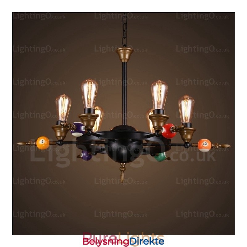 4 Lys Landlig Rustikk Vintage Retro Pendellampe