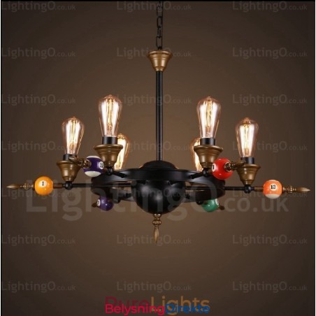 4 Lys Landlig Rustikk Vintage Retro Pendellampe