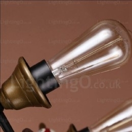 4 Lys Landlig Rustikk Vintage Retro Pendellampe