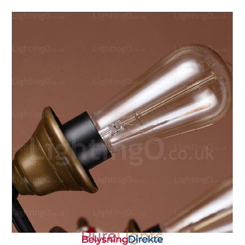 4 Lys Landlig Rustikk Vintage Retro Pendellampe