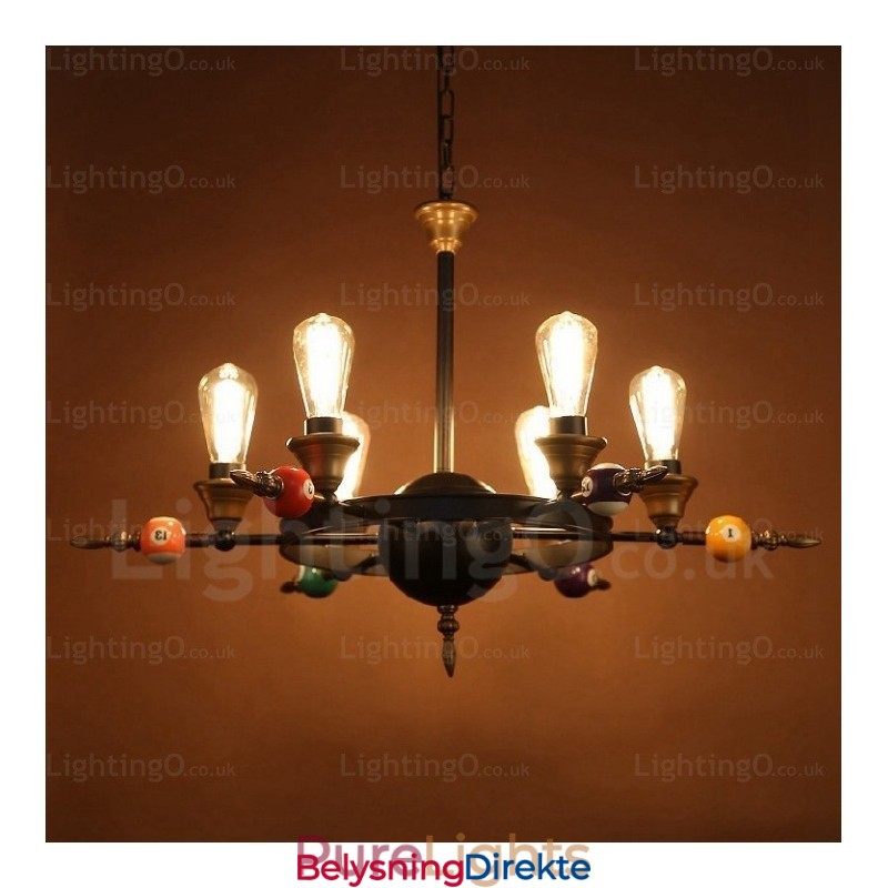 4 Lys Landlig Rustikk Vintage Retro Pendellampe