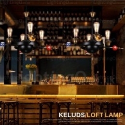 4 Lys Landlig Rustikk Vintage Retro Pendellampe