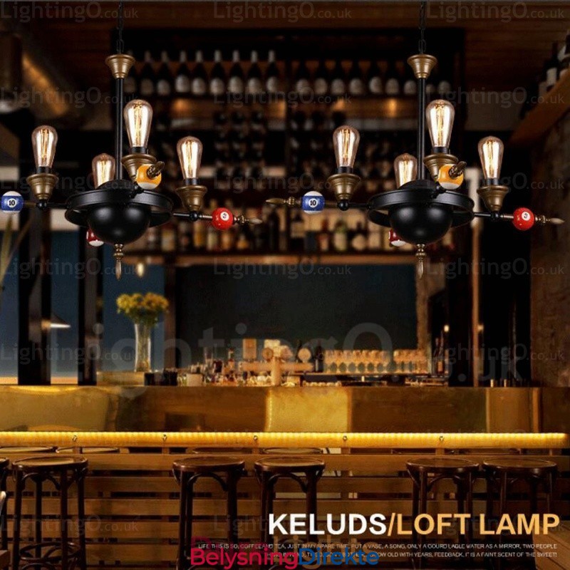 4 Lys Landlig Rustikk Vintage Retro Pendellampe