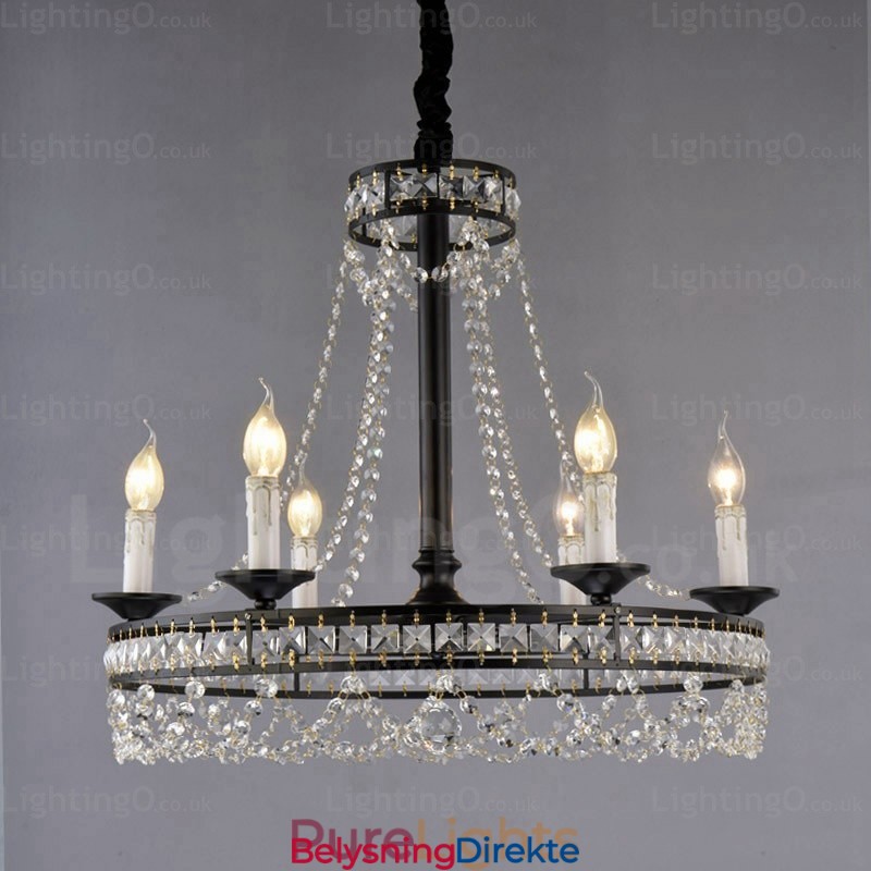 Landlig Rustik Pendellampe Med 4 Lys