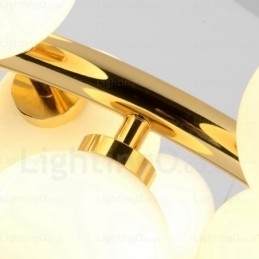 Nordisk Pendellampe Med 25 Lys Og Glassskjerm