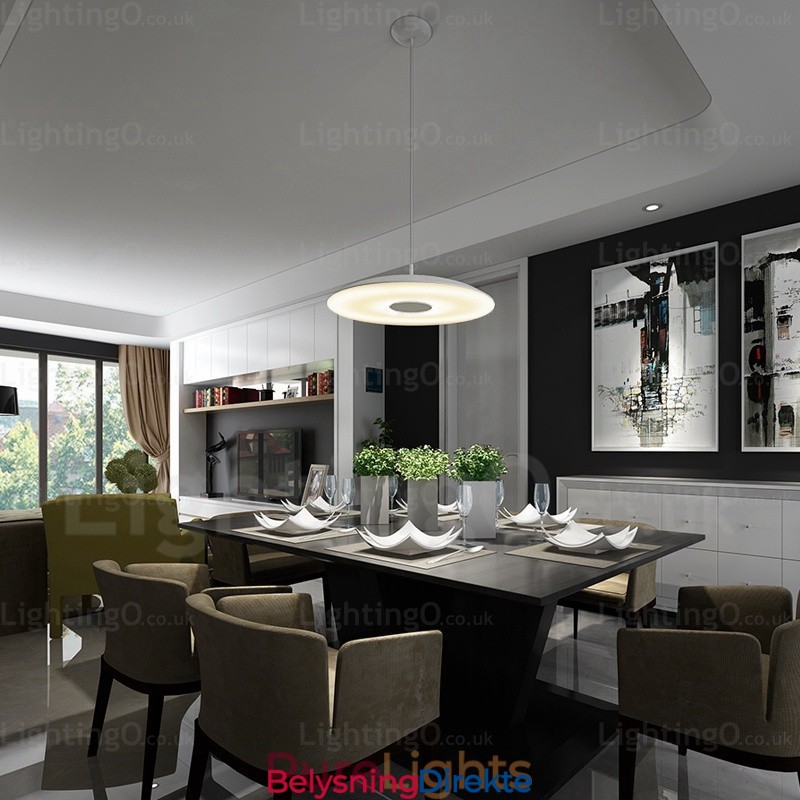 Moderne Og Samtids Pendellampe Med 1 Lys Og Glassskjerm