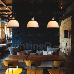 Landlig Rustik Pendellampe Med 1 Lys Og Glassskjerm