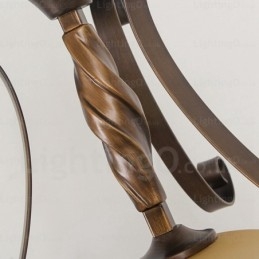 Landlig Rustik Pendellampe Med 1 Lys Og Glassskjerm