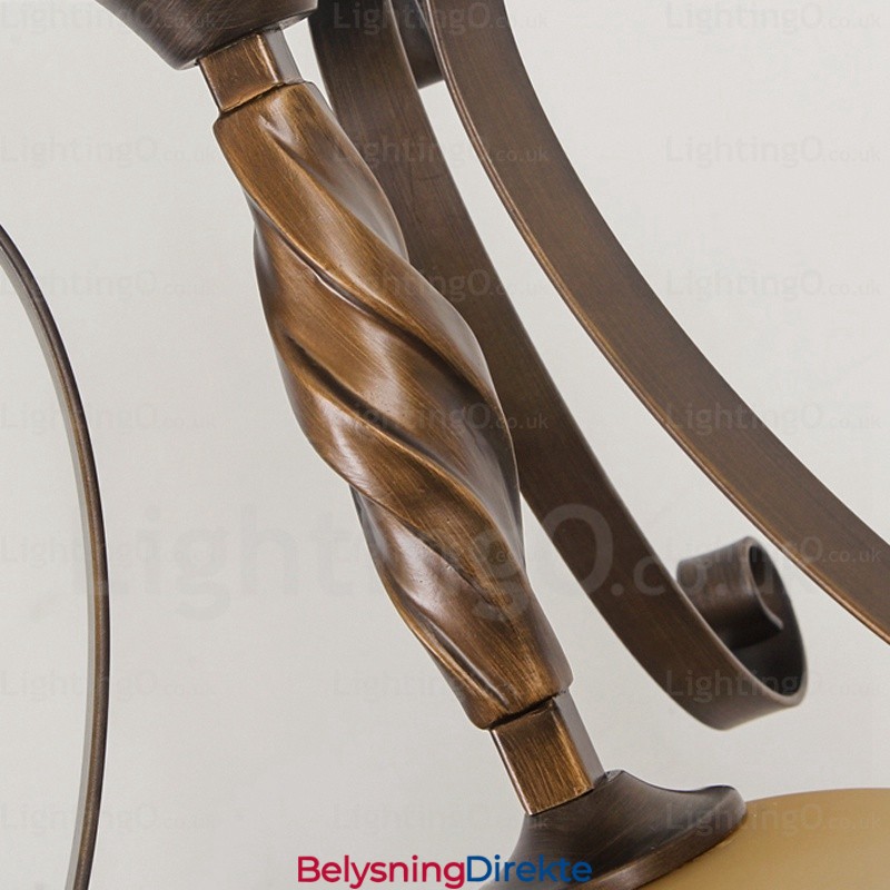 Landlig Rustik Pendellampe Med 1 Lys Og Glassskjerm