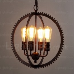 4-Lys Vintage Retro Pendellampe