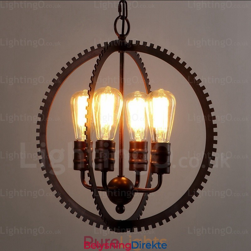 4-Lys Vintage Retro Pendellampe