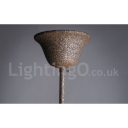 6 Lys I Diameter 60 Cm Vintage Krystallmaling Metalllysekrone Rusten Jernfarget Anhengslampe