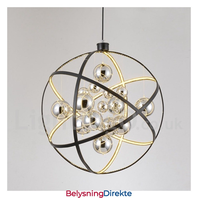 Diameter 50 Cm 80 Cm Vintage Globelysekrone Rustfarget Pendellampe