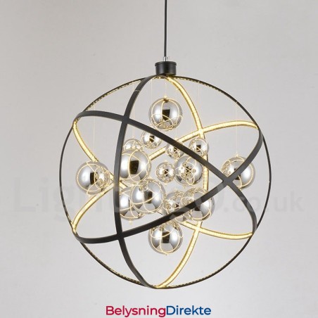 Diameter 50 Cm 80 Cm Vintage Globelysekrone Rustfarget Pendellampe