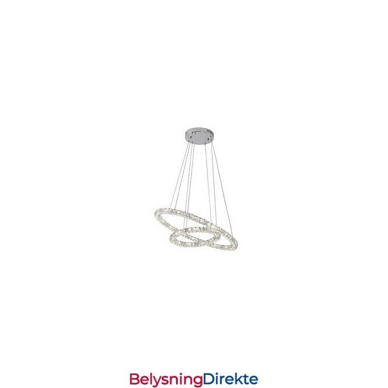 Krystall Pendellampe Belysning Moderne 2 Ringer Tre Sider K9 Krystall Innendørs Taklamper Lampearmaturer