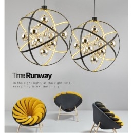 Diameter 50 Cm 80 Cm Vintage Globelysekrone Rustfarget Pendellampe