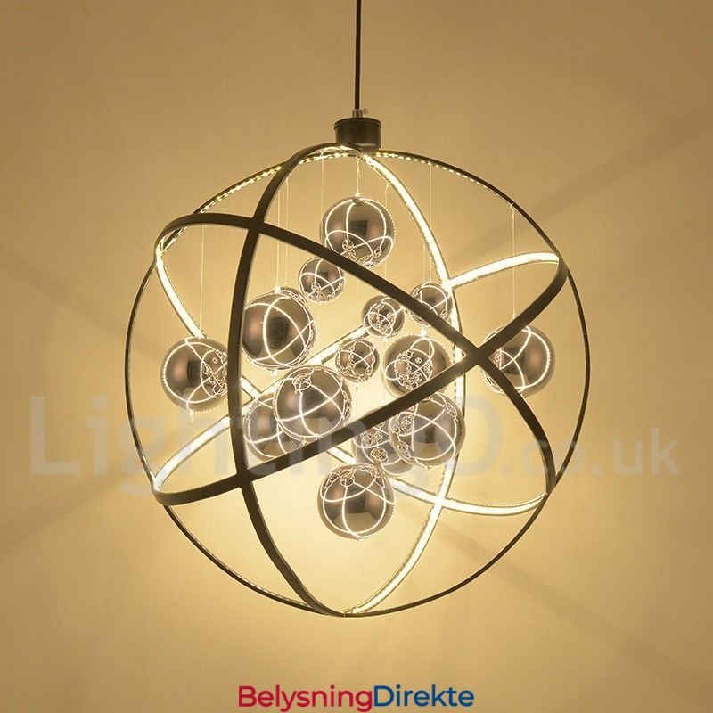 Diameter 50 Cm 80 Cm Vintage Globelysekrone Rustfarget Pendellampe