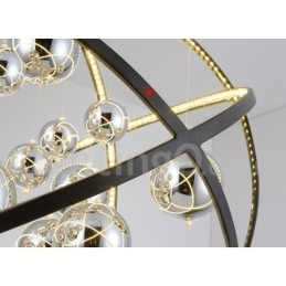 Diameter 50 Cm 80 Cm Vintage Globelysekrone Rustfarget Pendellampe