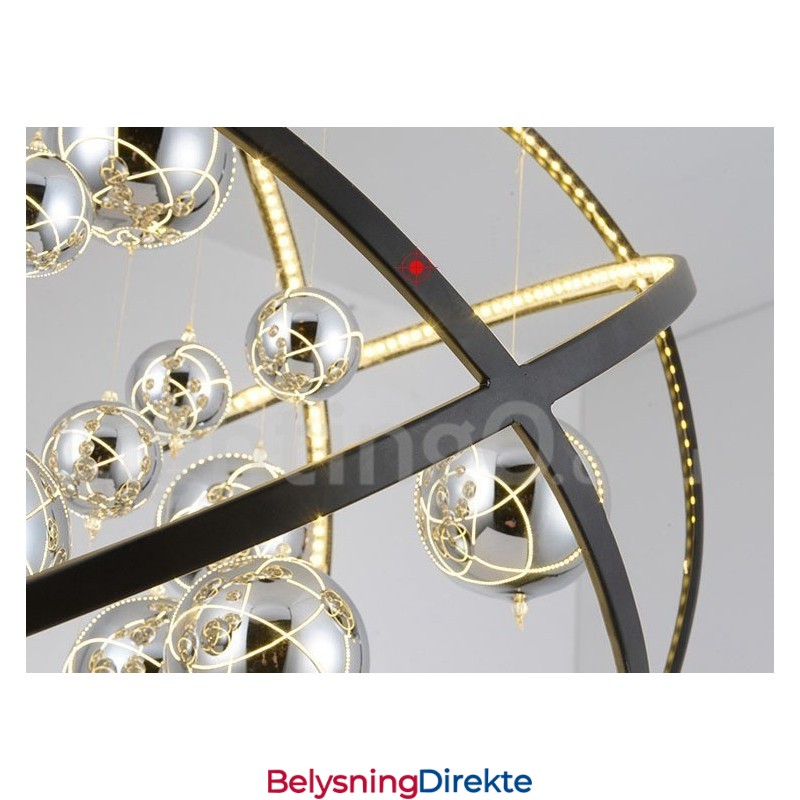 Diameter 50 Cm 80 Cm Vintage Globelysekrone Rustfarget Pendellampe