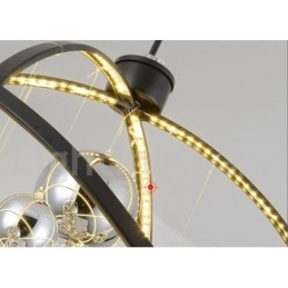 Diameter 50 Cm 80 Cm Vintage Globelysekrone Rustfarget Pendellampe