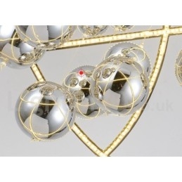 Diameter 50 Cm 80 Cm Vintage Globelysekrone Rustfarget Pendellampe