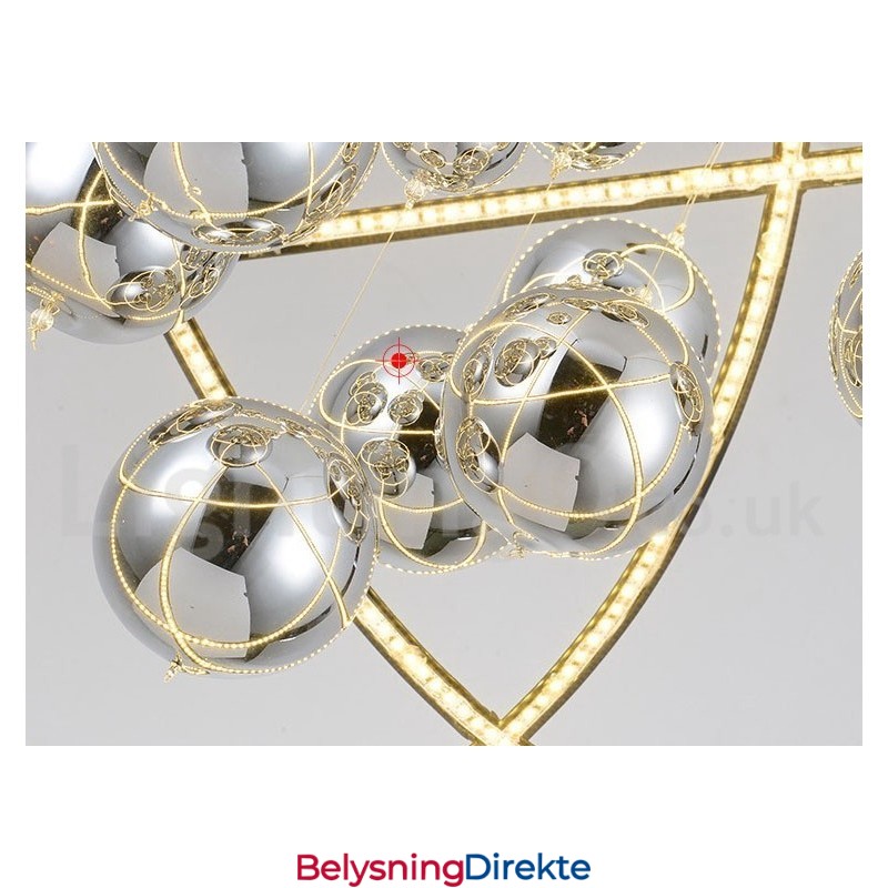 Diameter 50 Cm 80 Cm Vintage Globelysekrone Rustfarget Pendellampe