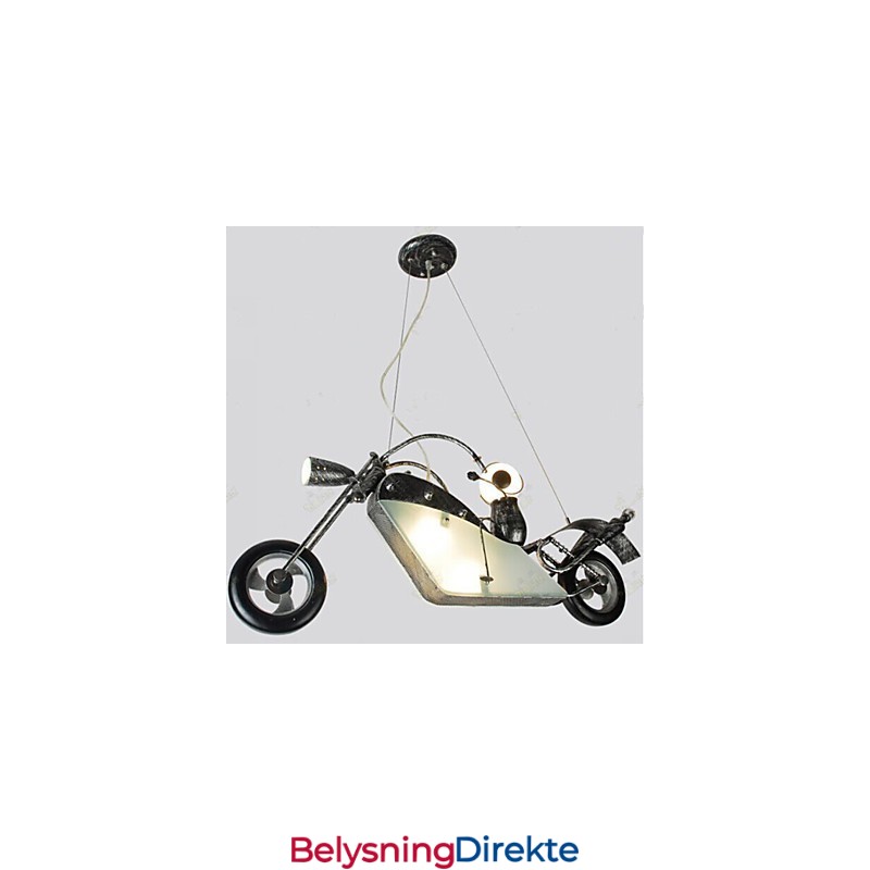 Nostalgiske Barn Gutt Motorsykkel Jern Lysekrone Belysningslamper