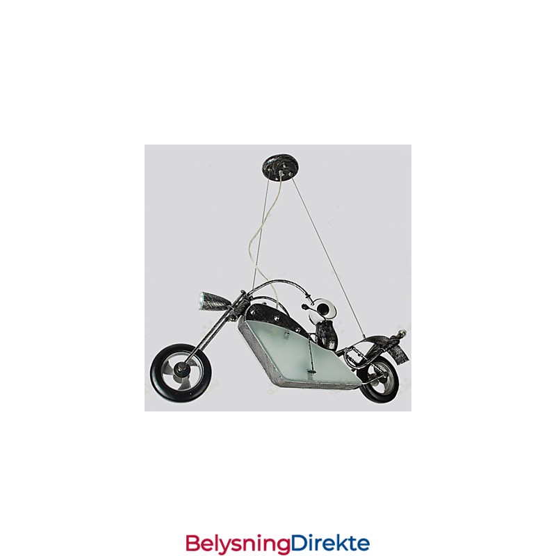 Nostalgiske Barn Gutt Motorsykkel Jern Lysekrone Belysningslamper