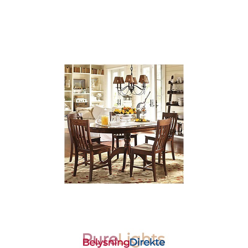 Rustikk Lodge Elektroplatet Lysekrone