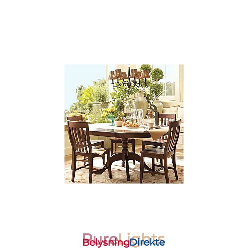 Rustikk Lodge Elektroplatet Lysekrone