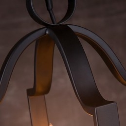 4-Lys Vintage Minimalistisk Jernmaleri Pendellampe