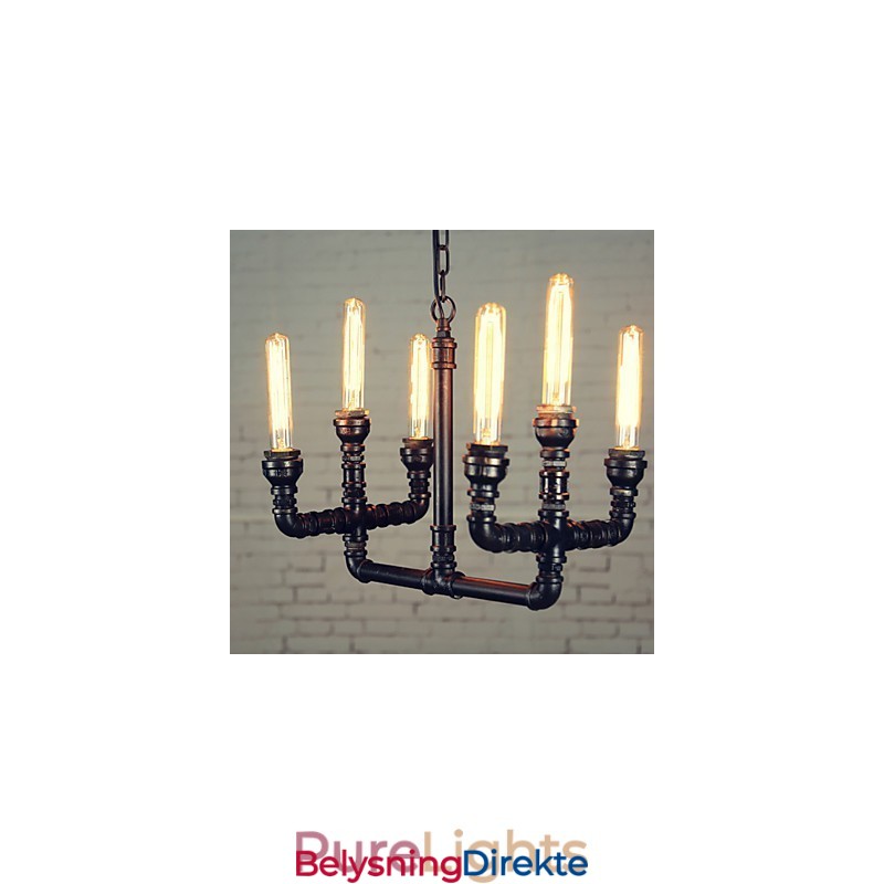 Lysekrone I Ministil I Rustikk Hyttestil I Retro Metall