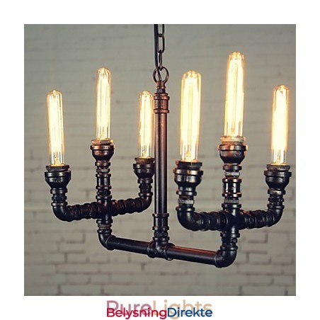 Lysekrone I Ministil I Rustikk Hyttestil I Retro Metall