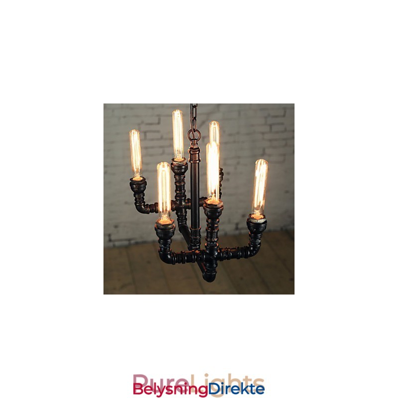 Lysekrone I Ministil I Rustikk Hyttestil I Retro Metall