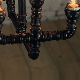 Lysekrone I Ministil I Rustikk Hyttestil I Retro Metall