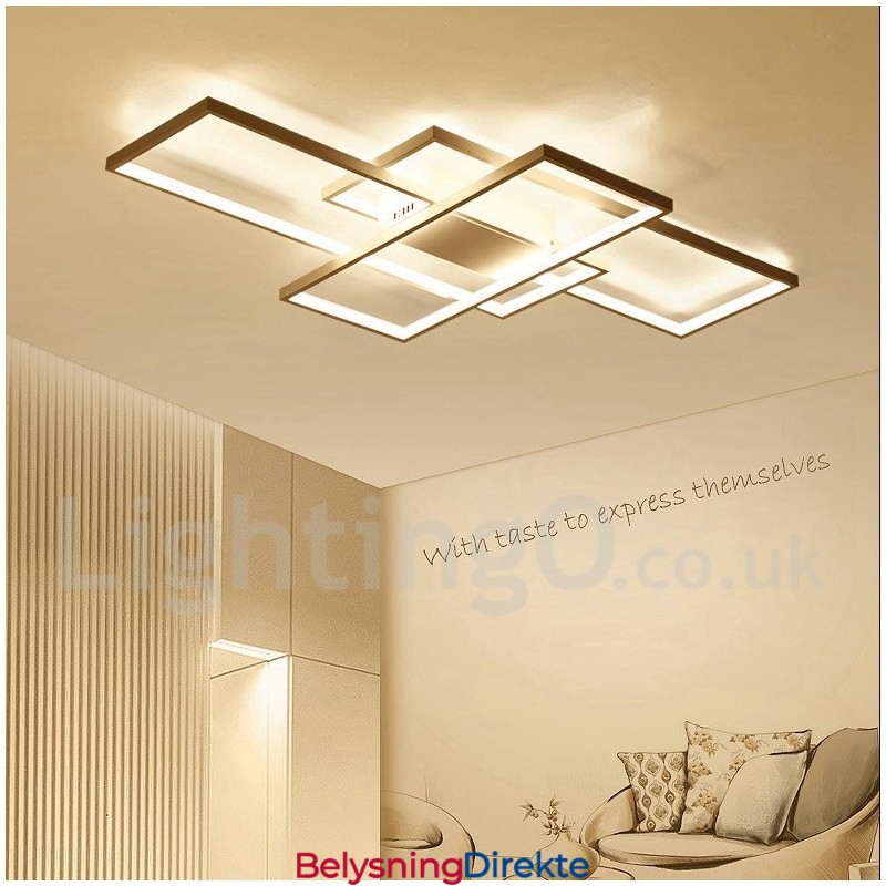 Moderne, Moderne Taklampe I Aluminium, Veggmontert Med Fjernkontrolldimmer For Stue, Soverom, Kan Også Brukes Som Vegglampe