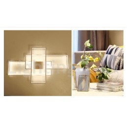 Moderne, Moderne Taklampe I Aluminium, Veggmontert Med Fjernkontrolldimmer For Stue, Soverom, Kan Også Brukes Som Vegglampe