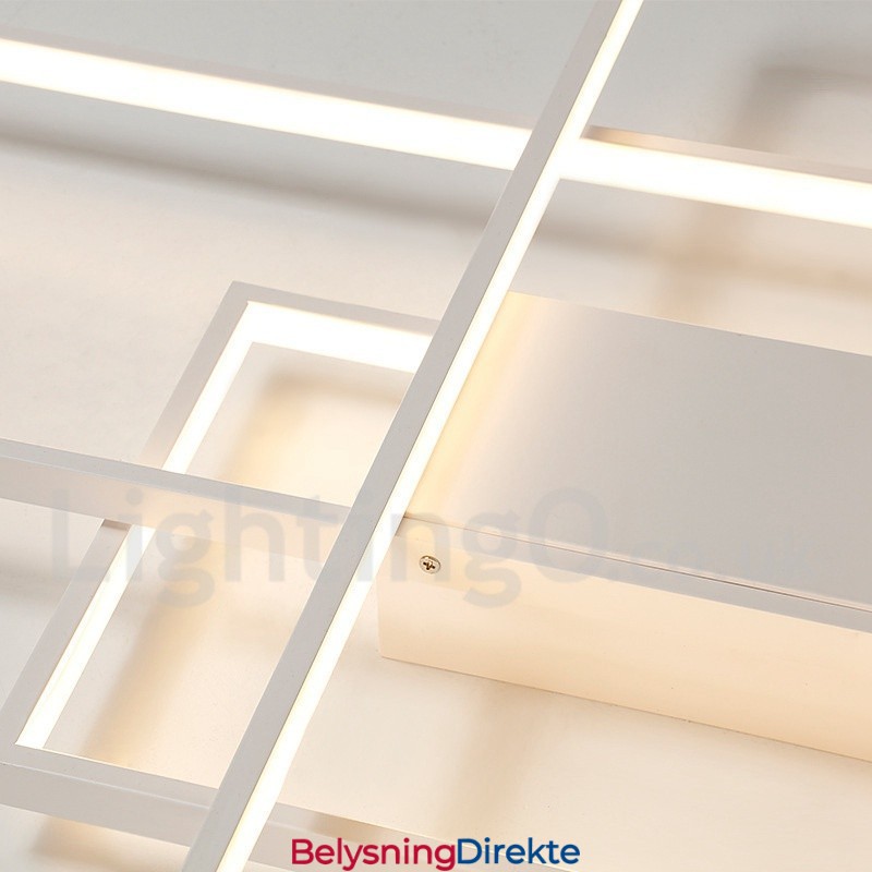 Moderne, Moderne Taklampe I Aluminium, Veggmontert Med Fjernkontrolldimmer For Stue, Soverom, Kan Også Brukes Som Vegglampe