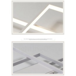 Moderne, Moderne Taklampe I Aluminium, Veggmontert Med Fjernkontrolldimmer For Stue, Soverom, Kan Også Brukes Som Vegglampe