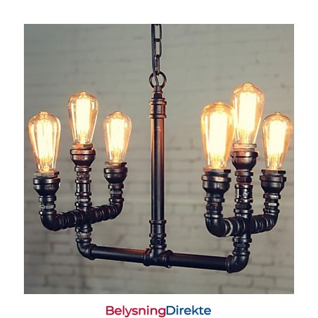 Lysekrone I Ministil I Rustikk Hyttestil I Retro Metall