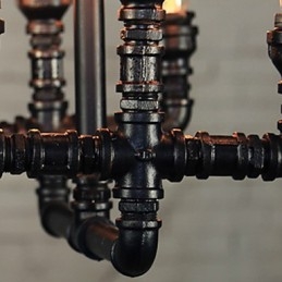 Lysekrone I Ministil I Rustikk Hyttestil I Retro Metall