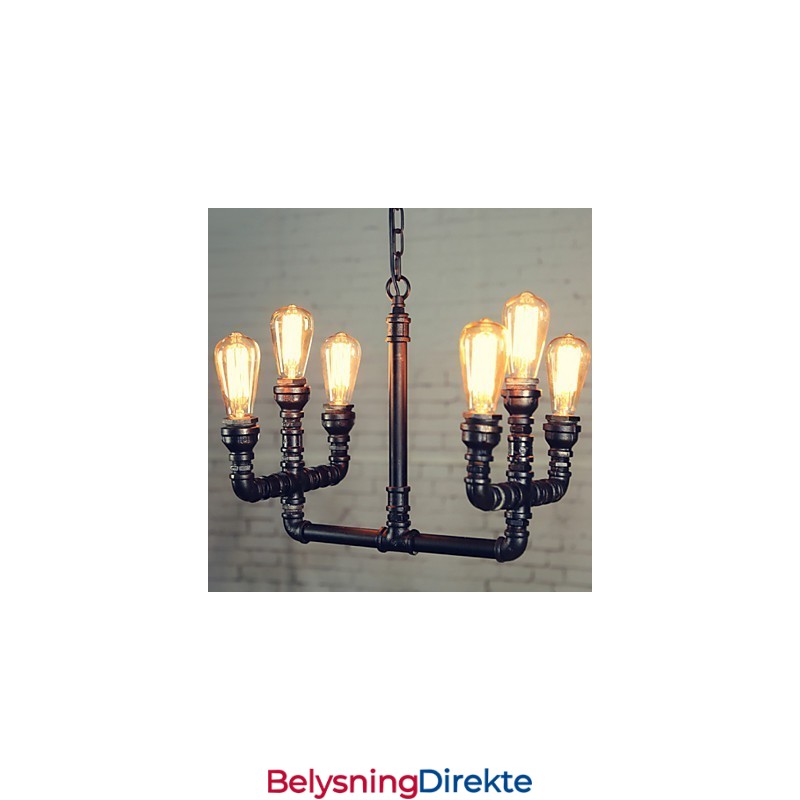 Lysekrone I Ministil I Rustikk Hyttestil I Retro Metall
