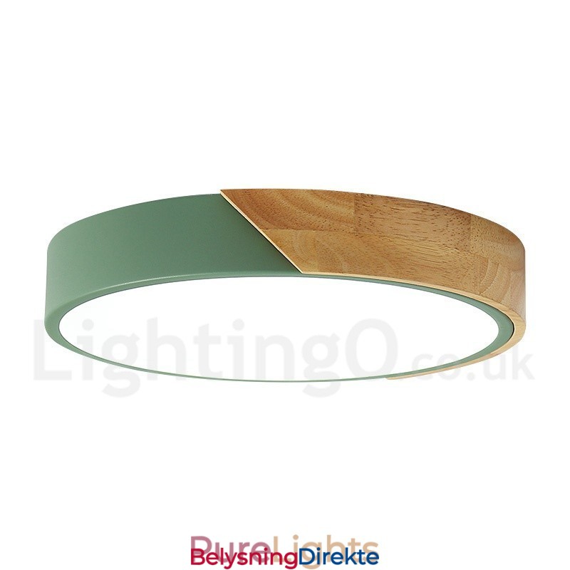 Moderne, Moderne Taklampe I Stål Og Tre