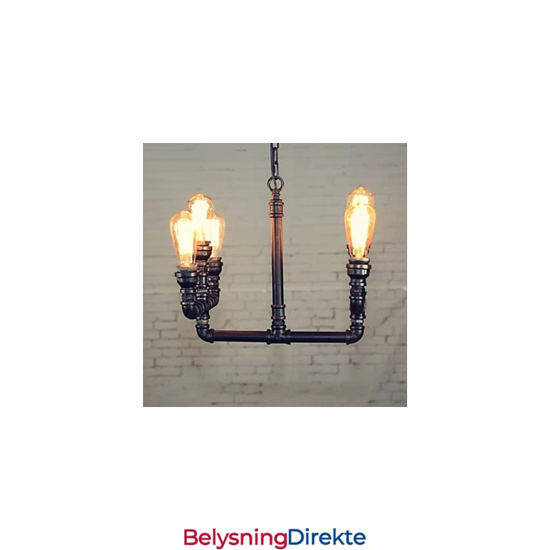 Lysekrone I Ministil I Rustikk Hyttestil I Retro Metall