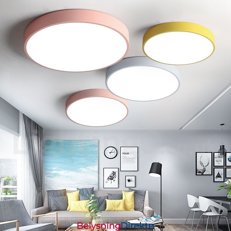 Flerfarget Moderne, Samtidskunstnerisk Taklampe I Stål