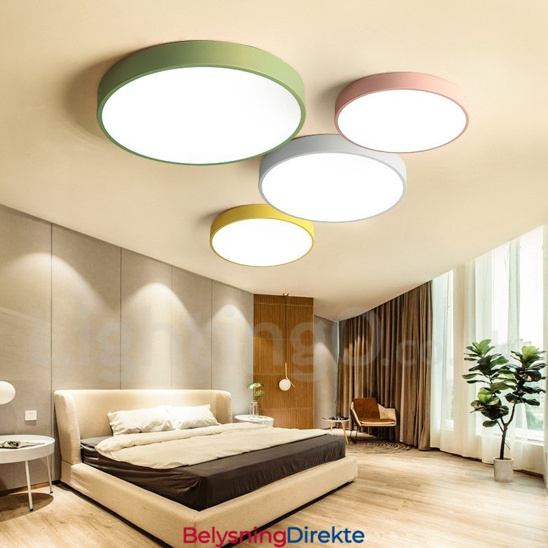 Flerfarget Moderne, Samtidskunstnerisk Taklampe I Stål