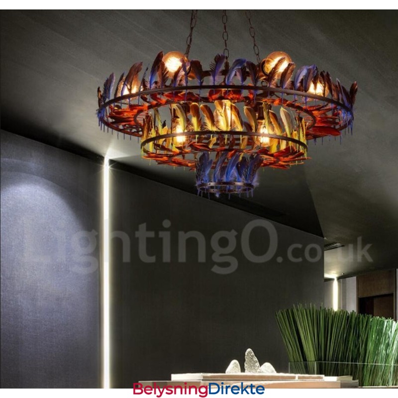 Retro Stålbelysningsbutikk Pendellysekrone